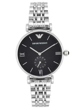 Emporio Armani Retro Black Dial Silver Men's Watch  AR1676 - Big Daddy Jewelry
