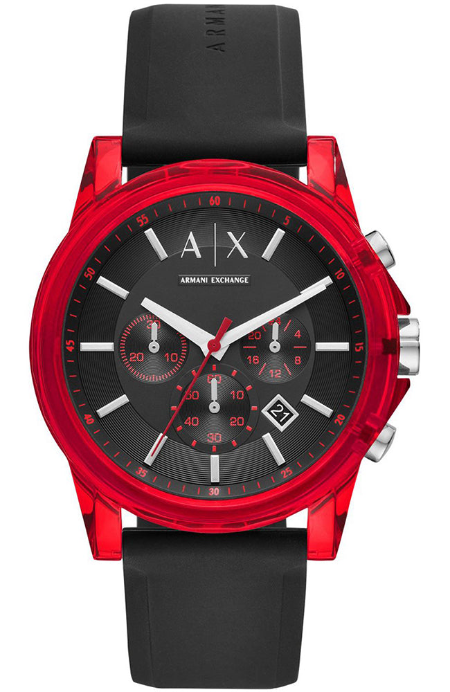 Outerbanks Red Silicon Strap Men's Watch  AX1338 - Big Daddy Jewelry