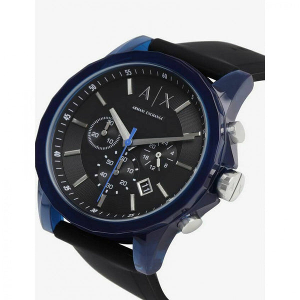 Armani Exchange Outerbanks Blue Silicon Strap Men's Watch AX1339 - Big Daddy Jewelry #2