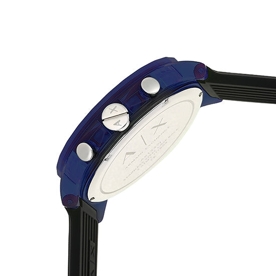 Armani Exchange Outerbanks Blue Silicon Strap Men's Watch AX1339 - Big Daddy Jewelry #3