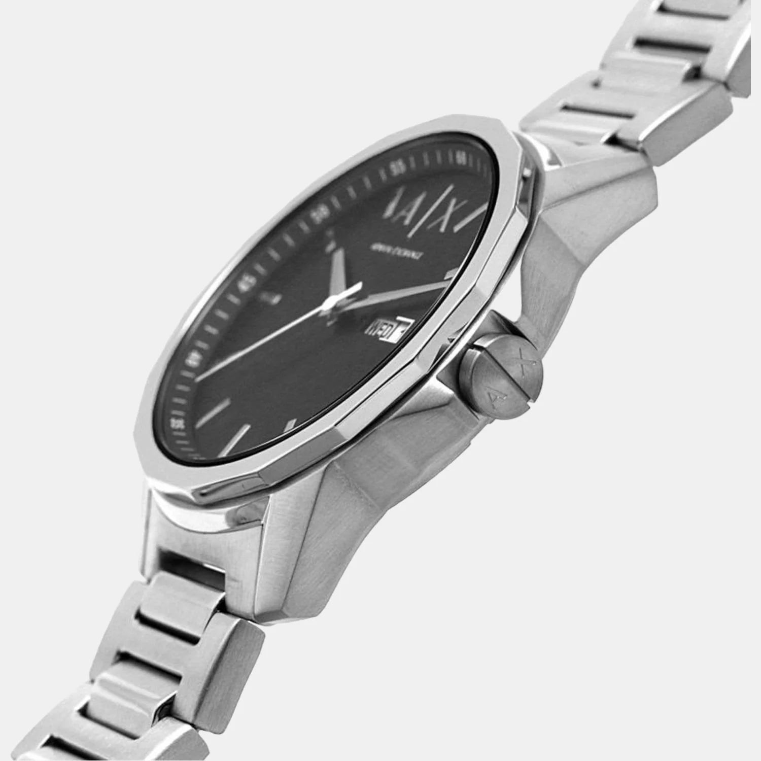 Armani Exchange Banks Day-Date Black Dial Watch - AX1733