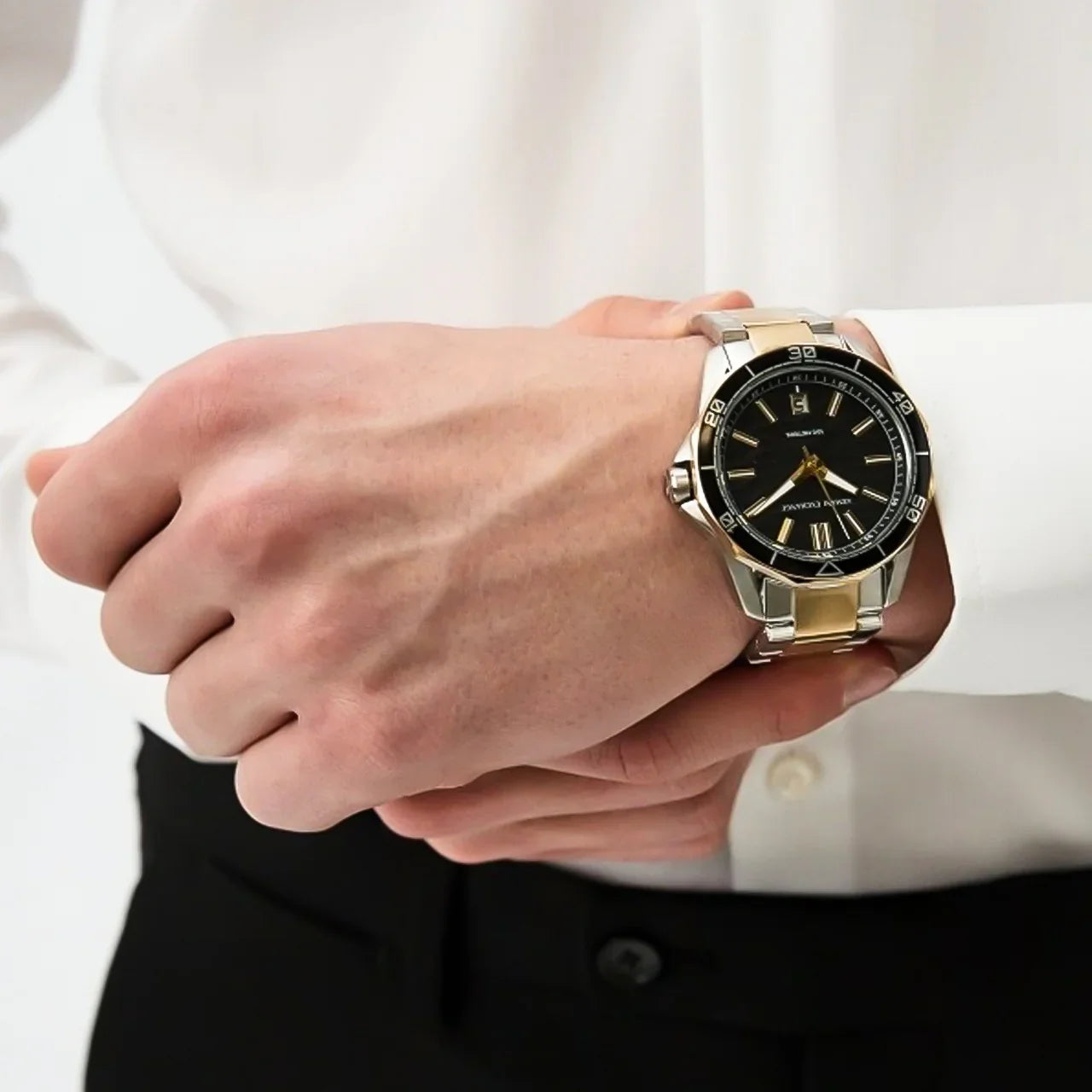 Armani Exchange Spencer Three-Hand Date Two-Tone Men's Watch - AX1956