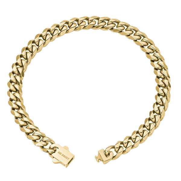 Big Daddy 10MM Cuban Link 18K Gold Bracelet