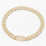 Big Daddy 8MM Iced Out Gold Cuban Link Bracelet