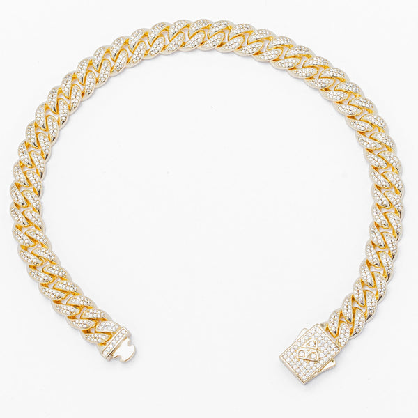 Big Daddy 8MM Cuban Link Gold Iced Out Bracelet