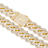 Big Daddy 10MM Straight Edge Cuban Diamond Gold Chain