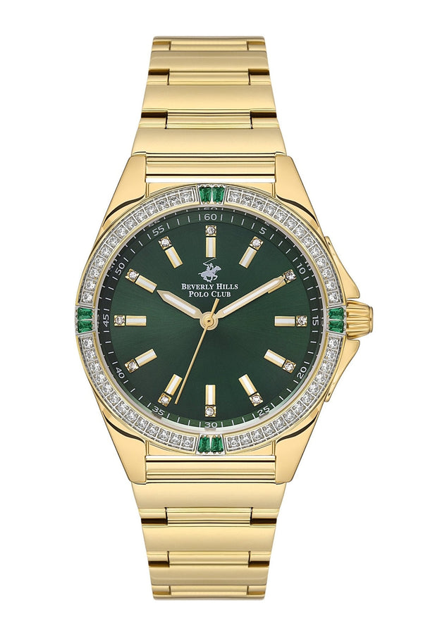 BEVERLY HILLS POLO CLUB Women's Green Dial Analog watch – BP3587C.170