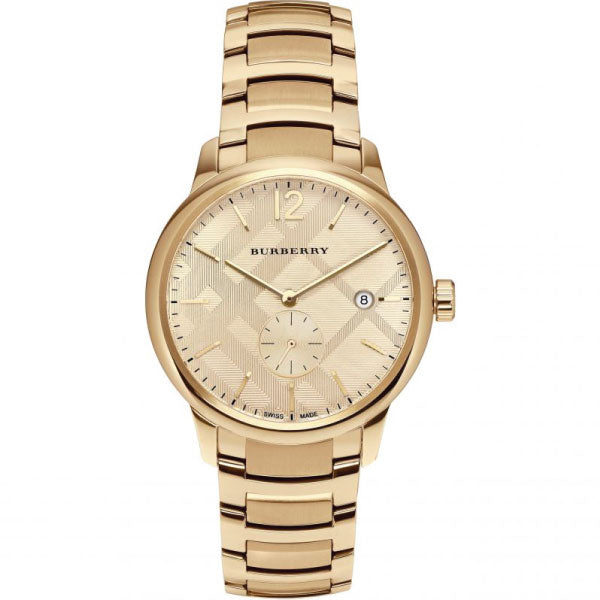 Burberry Men’s Swiss made Stainless Steel Gold Dial Men's Watch  BU10006 - Big Daddy Jewelry