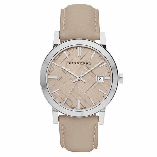 Burberry Men's Large Check Tan Leather Strap Men's Watch  BU9010 - Big Daddy Jewelry