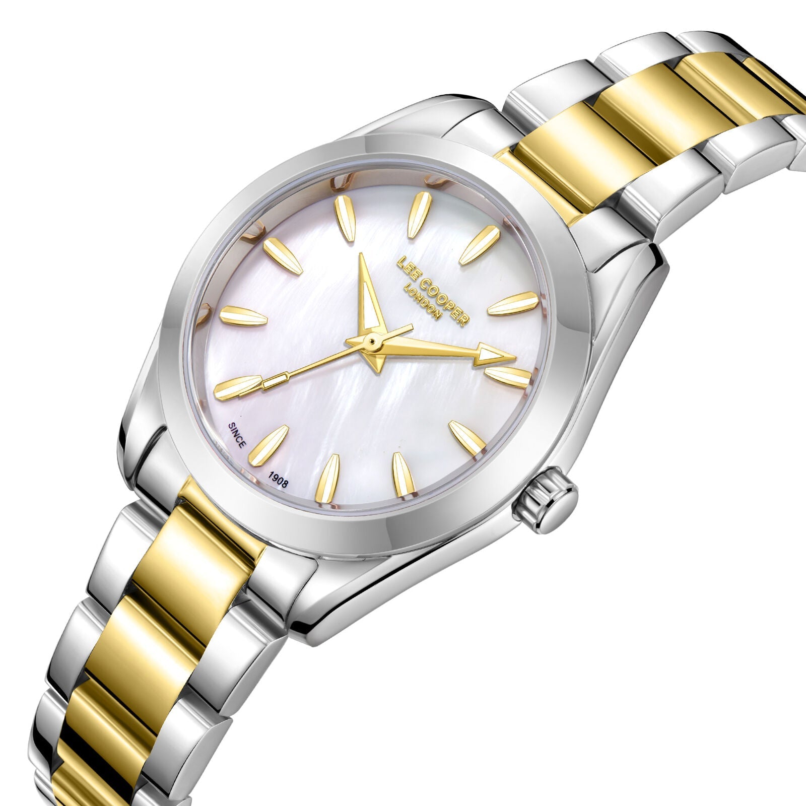 Lee Cooper Isabella White MOP Dial Two Tone Watch - LC08302.220