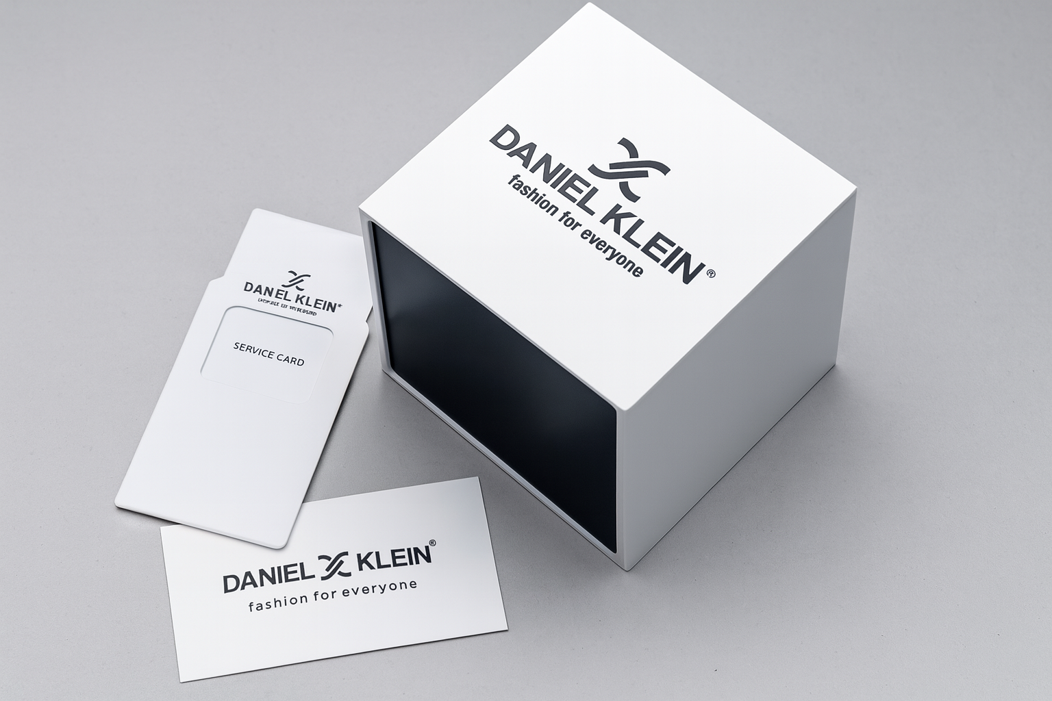 Daniel Klein Arcadia White Dial Black Genuine Leather Gold Watch - DK.1.13847-2