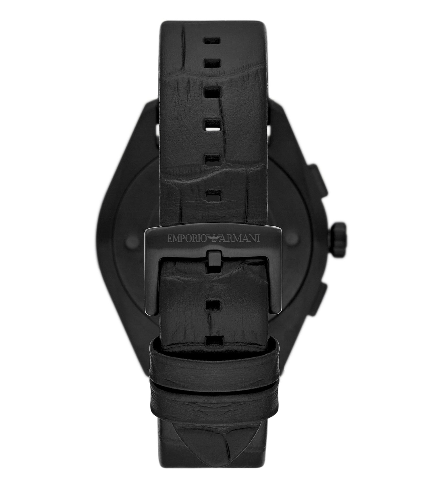 Emporio Armani Chronograph Black Leather Men's Watch AR11483