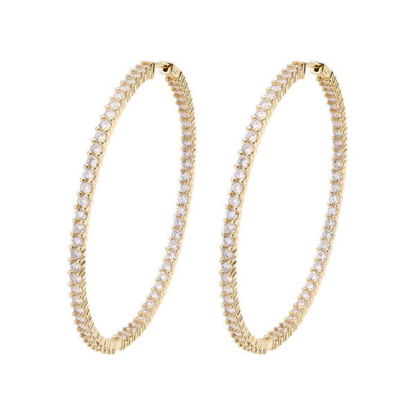 Big Daddy Large Hoop Diamond Earring