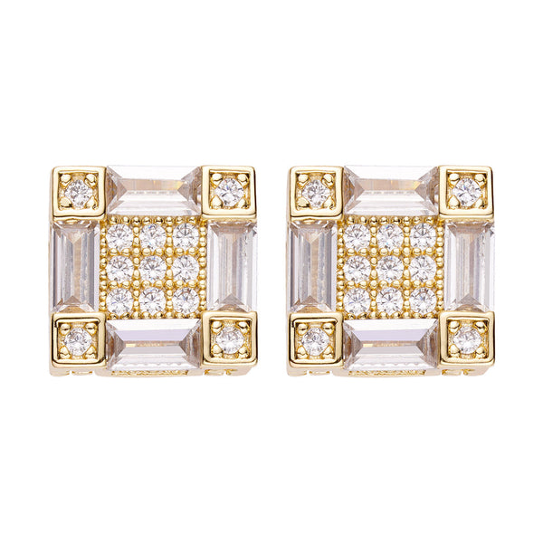 Big Daddy Emerald Cut Baguette Diamond Earring