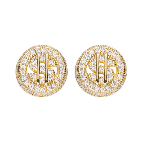 Big Daddy Cluster Dollar Sign Earring