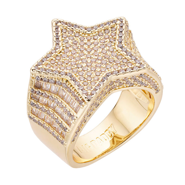 Big Daddy Big Star Baguette Diamond Ring