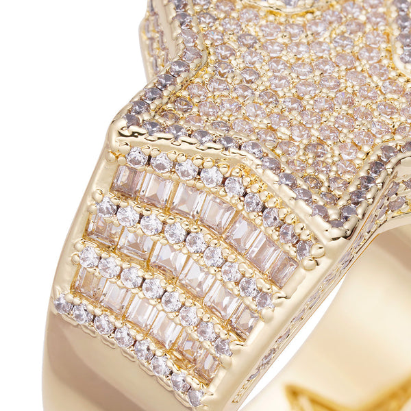 Big Daddy Big Star Baguette Diamond Ring