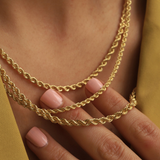 Big Daddy 2.5mm Stainless Steel Gold Rope Chain