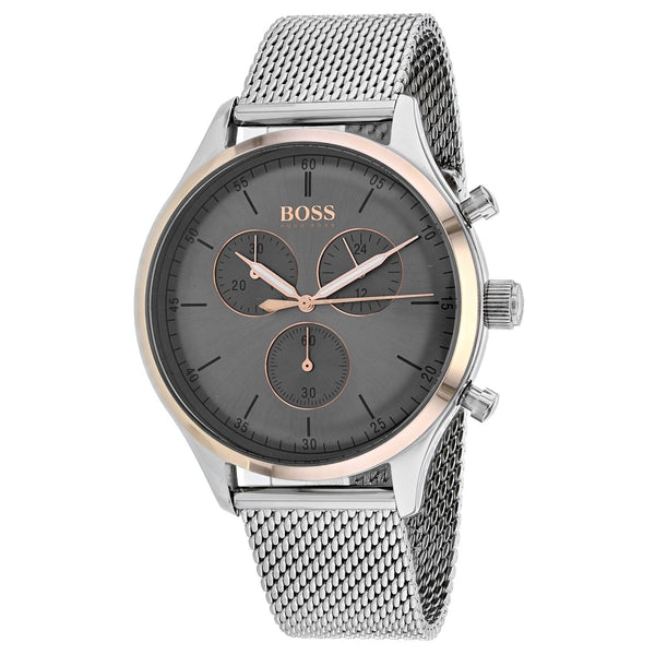 Hugo Boss Companion Chronograph Grey Dial Men's Watch 1513549 Water resistance: 50 meters Movement: Quartz