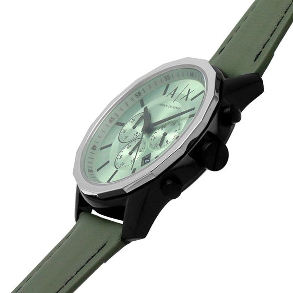 Armani Exchange Banks Chronograph Green Leather Strap Men's Watch AX1725 - Big Daddy Jewelry #2