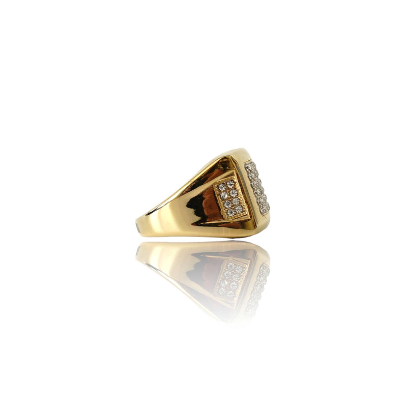 Big Daddy Bling Square Gold Ring