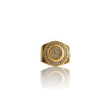 Big Daddy Mandala Gold Ring