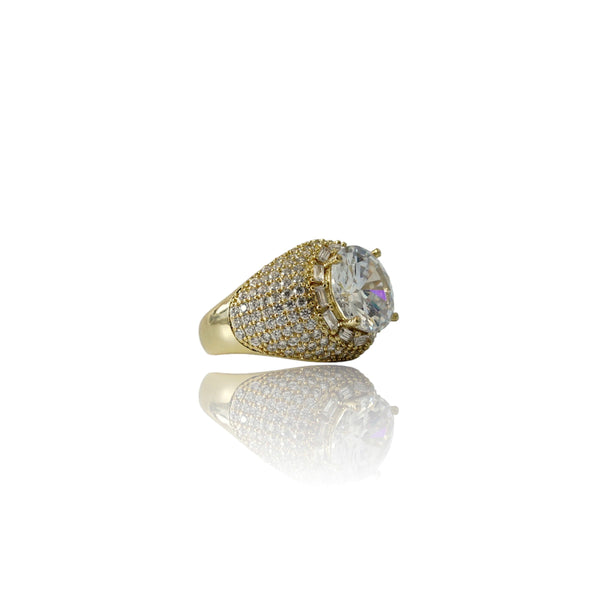 Big Daddy Iced Out Cluster Gold Ring