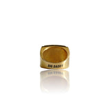 Big Daddy Iced Pave Square Gold Ring