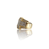 Big Daddy Bling Cross Gold Ring