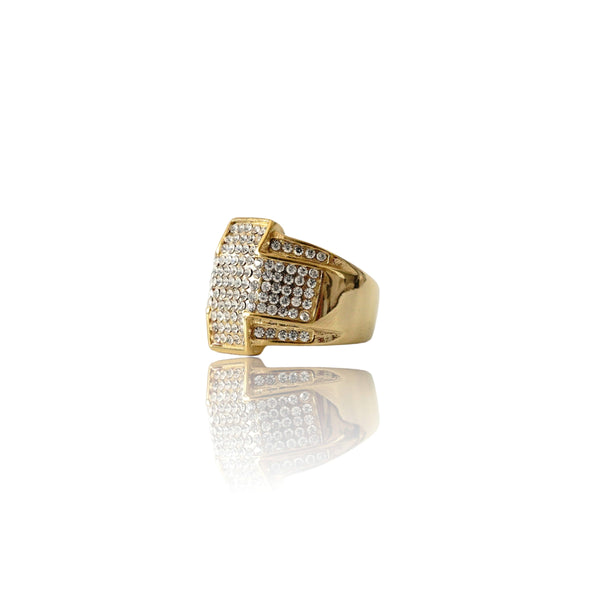 Big Daddy Bling Cross Gold Ring