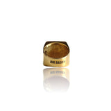 Big Daddy Iced Pave Square Gold Ring