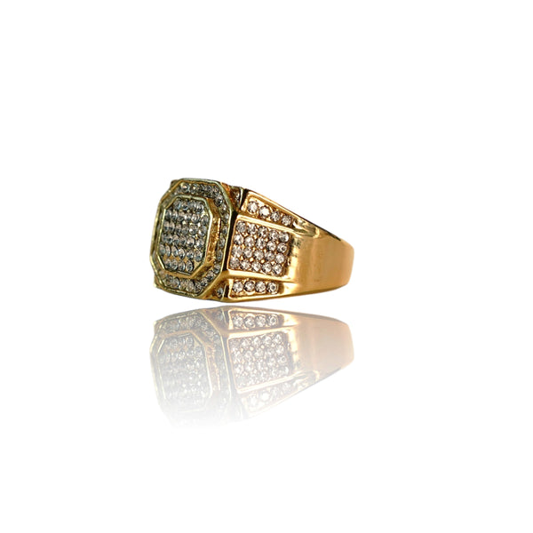 Big Daddy Iced Out Crystal Gold Ring