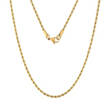 Big Daddy 2.5mm Stainless Steel Gold Rope Chain