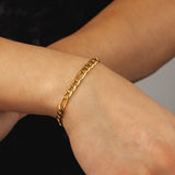 Big Daddy 6mm Steel Figaro Gold Bracelet