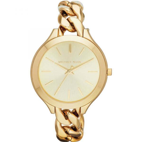 Michael Kors Slim Runway Champagne Dial Gold Ladies Watch  MK3222 - Big Daddy Jewelry