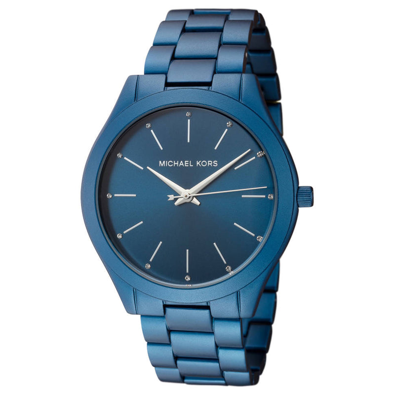 Michael Kors Slim Runway Navy Blue Unisex Watch  MK4503 - Big Daddy Jewelry