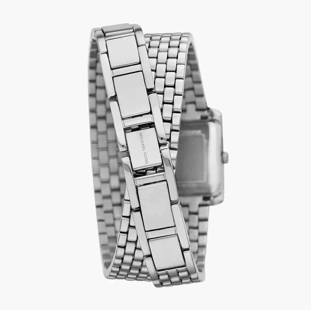 Michael Kors Petite Emery Pavé Silver-Tone Double Wrap Women's Watch - MK4834