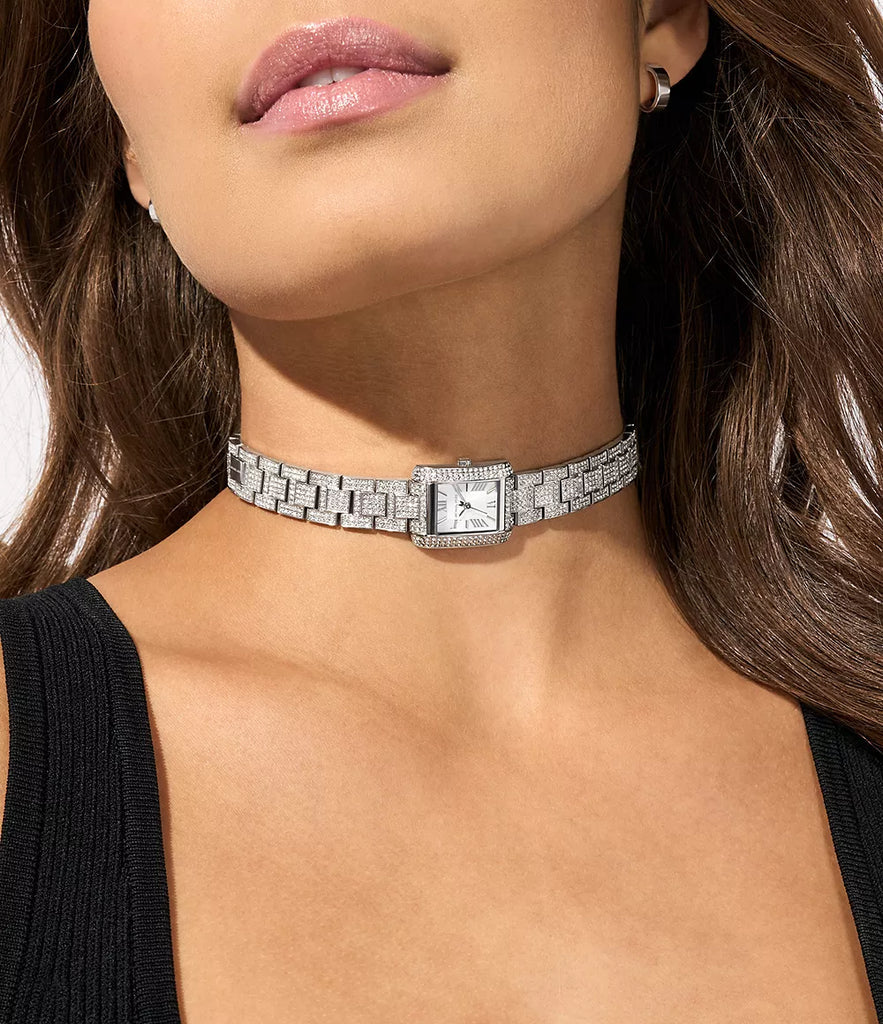 Michael Kors Petite Emery Pavé Silver-Tone Double Wrap Women's Watch - MK4836