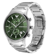 Emporio Armani Chronograph Stainless Steel Green Dial Men's Watch AR11507 - Big Daddy Jewelry #2
