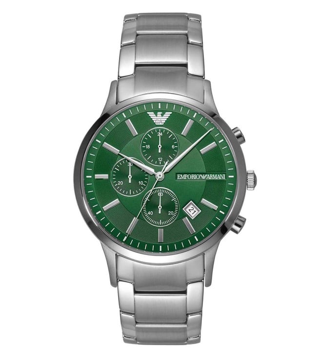 Emporio Armani Chronograph Stainless Steel Green Dial Men's Watch  AR11507 - Big Daddy Jewelry