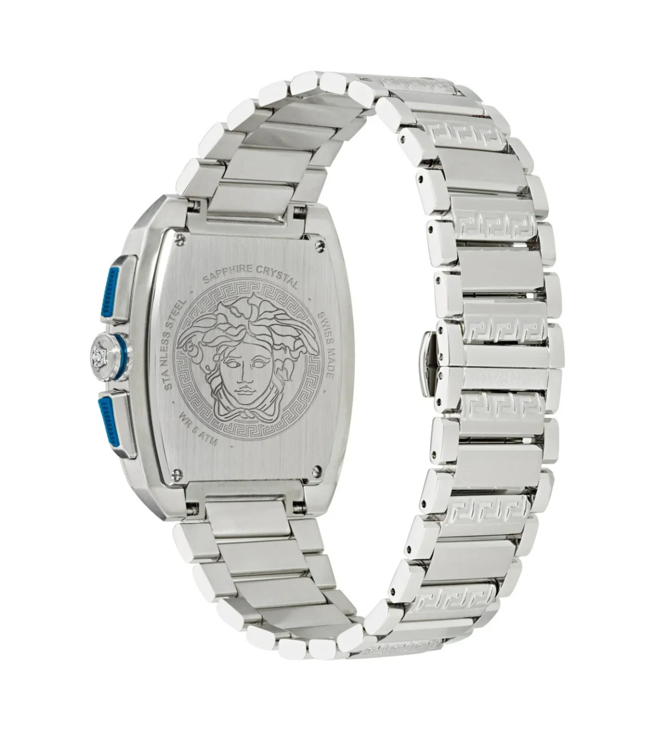 Versace Dominus Stainless Steel Rectangular Dial Quartz Men Watch - VE6H00423