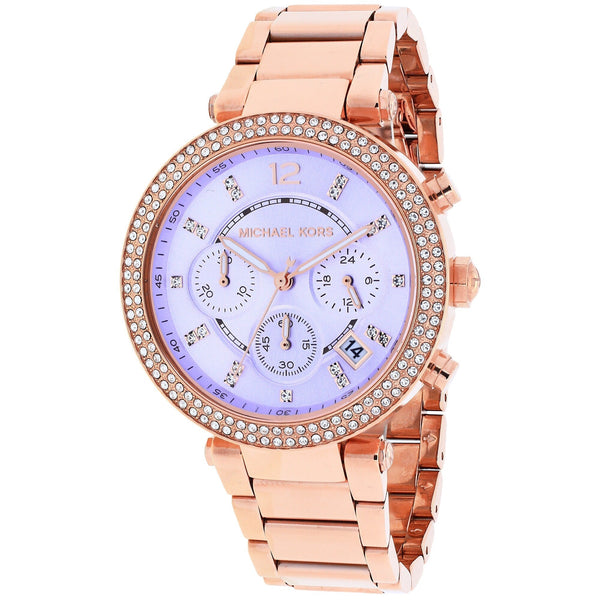 Michael Kors Parker Chronograph Purple Dial Rose Ladies Watch  MK6169 - Big Daddy Jewelry