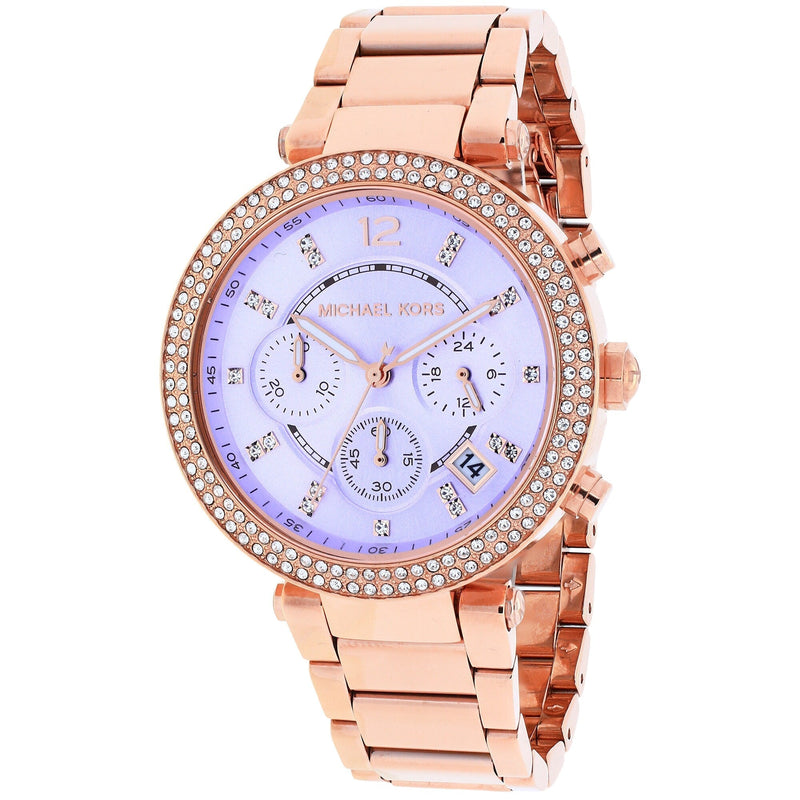Michael Kors Parker Chronograph Purple Dial Rose Ladies Watch  MK6169 - Big Daddy Jewelry