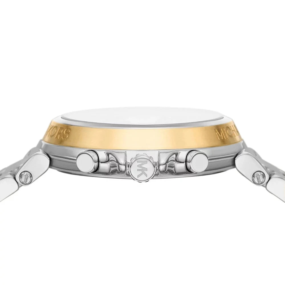 Michael Kors Maren Chronograph White Dial Silver Watch - MK7495