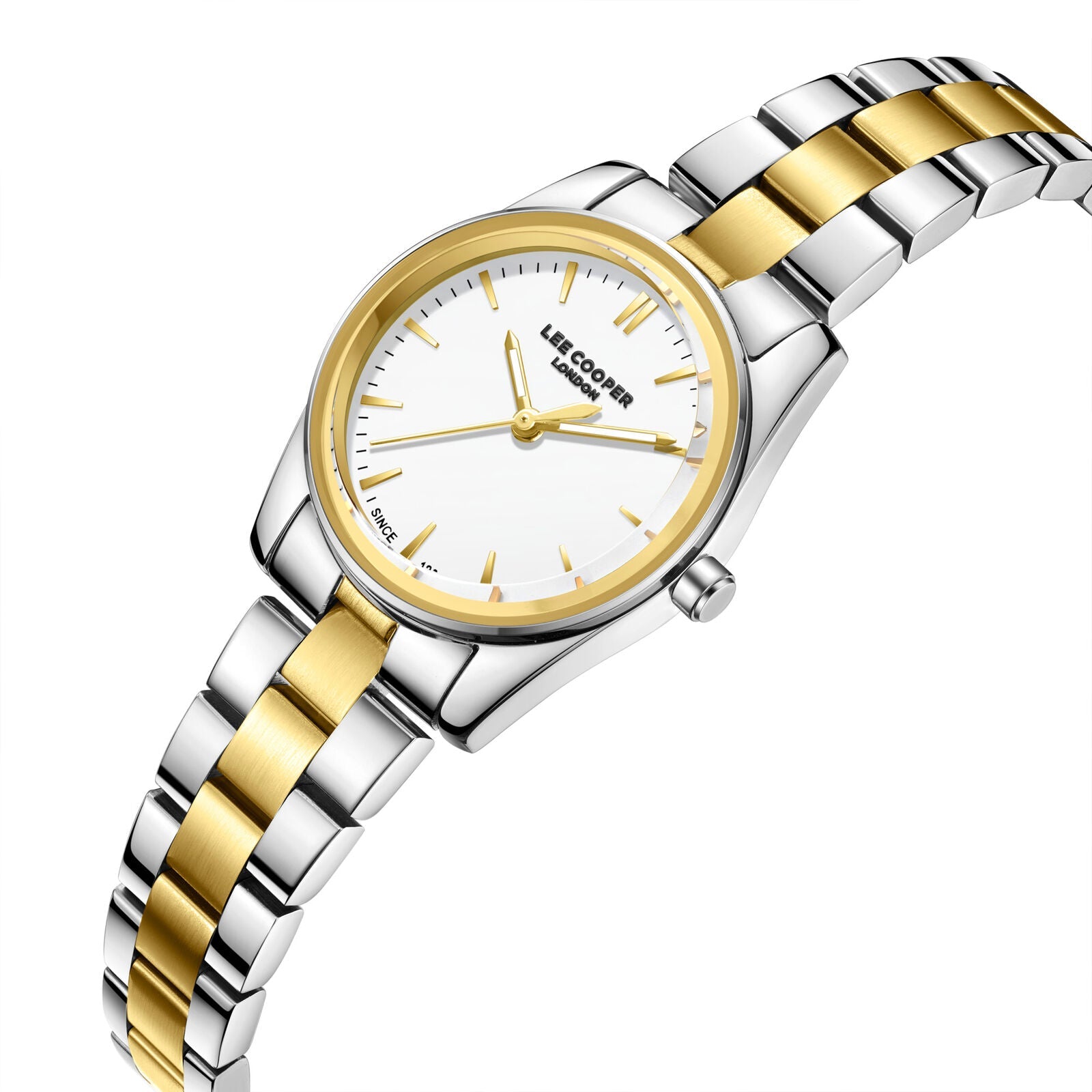 Lee Cooper Sylara White MOP Dial Two Tone Watch - LC08299.230