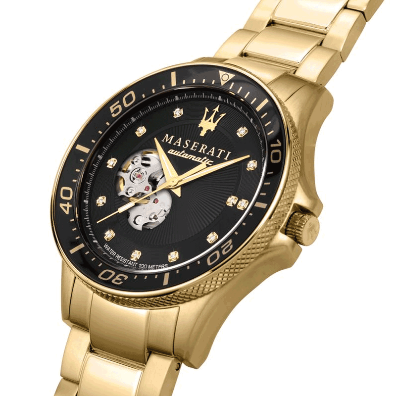 Maserati Sfida Black/Yellow Gold-Toned Men's Watch R8823140003 - Big Daddy Jewelry #4
