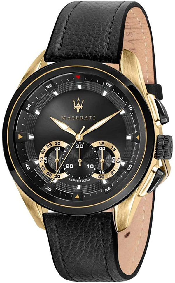 Maserati Black Leather Men's Watch  R8871612033 - Big Daddy Jewelry