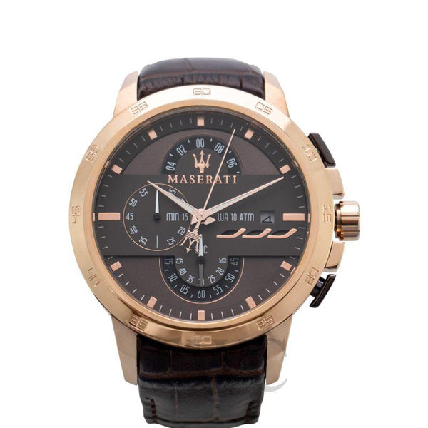 Maserati Chronograph Brown Dial Leather Men's Watch R8871619001 - Big Daddy Jewelry #2