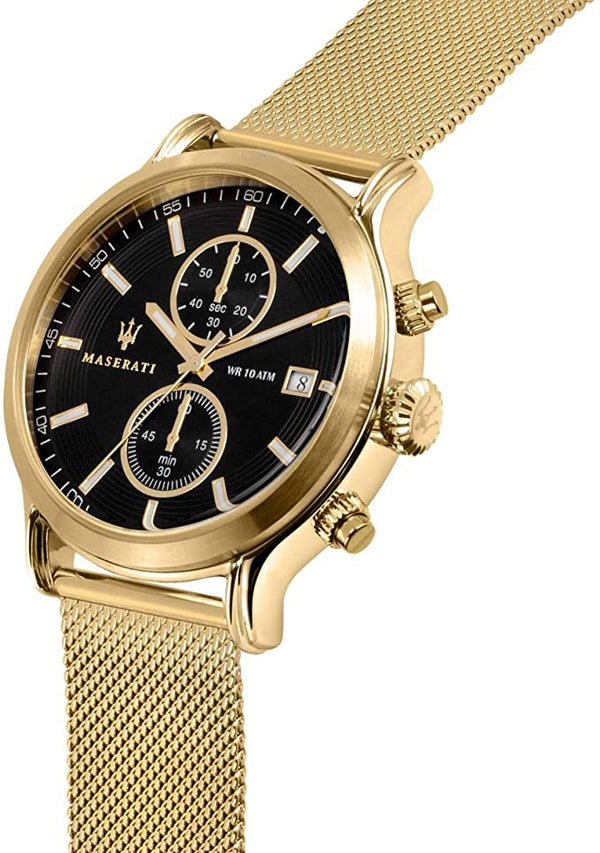 Maserati Epoca 42mm Gold Mesh Men's Watch R8873618007 - Big Daddy Jewelry #2