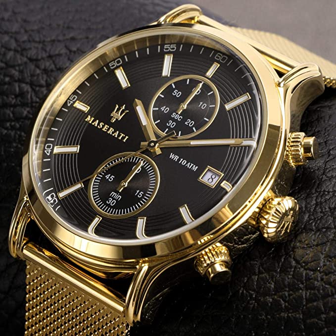 Maserati Epoca 42mm Gold Mesh Men's Watch R8873618007 - Big Daddy Jewelry #5